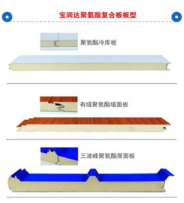 雙面彩鋼100mm聚氨酯封邊巖棉夾芯板 A級阻燃防火板
